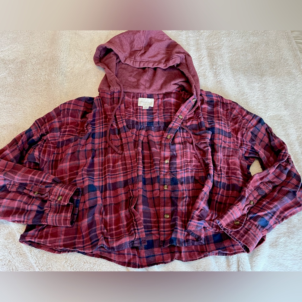 American Eagle Flannel with Hood (large)